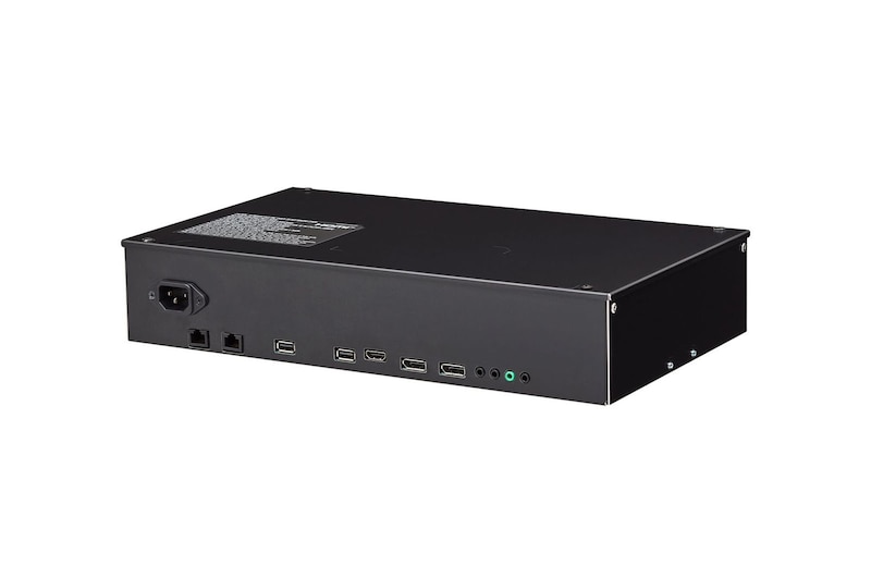 -45 degree side view of set-top box of 55EW5P-M
