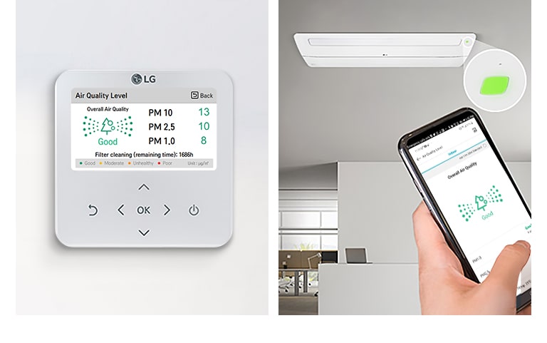 Image of a product being controlled on the individual controller, and mobile.