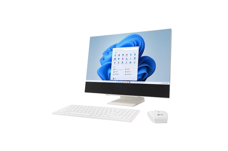 LG Computador LG All in One 24V70Q - Processador Intel® Celeron Quad Core, Windows 11 Home, 8GB, SSD NVMe 128GB, tela IPS Full HD de 24", 24V70Q-G