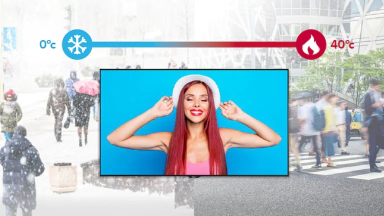 O monitor funciona bem em ambientes de 0 ℃ a 40 ℃.