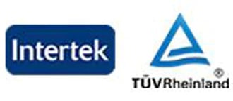 Certificado pela Intertek e TÜVRheinland