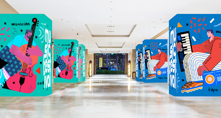 Design com ângulo de 90º