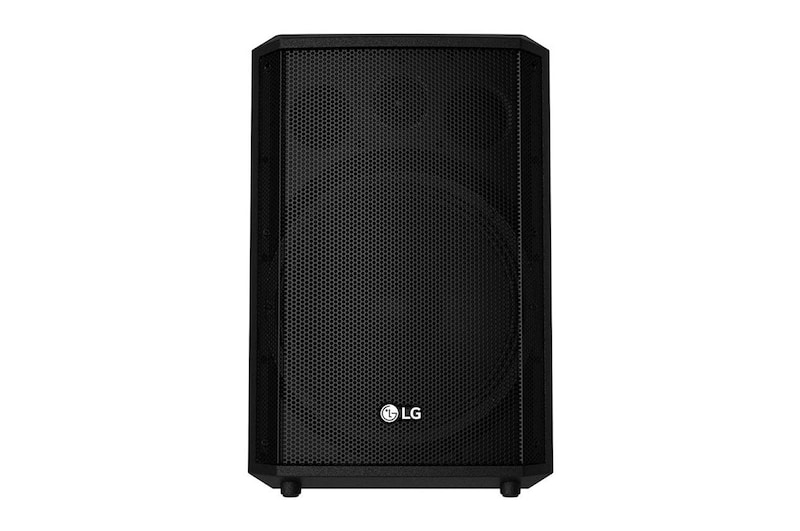 Vista frontal de CAIXA ACÚSTICA LG XBOOM RM2, BLUETOOTH, WOOFER DE 15 POLEGADAS, FUNÇÃO KARAOKÊ RM2