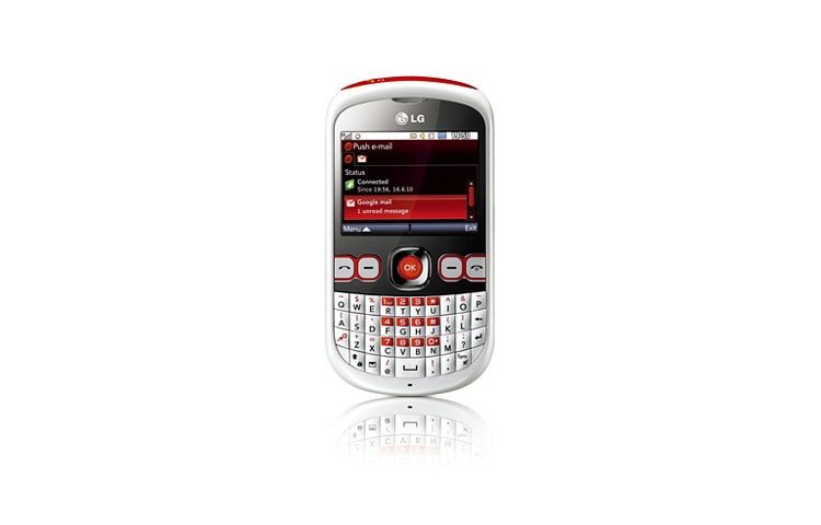 Vista frontal de Fique sempre conectado e digite com muito mais facilidade no teclado QWERTY C300