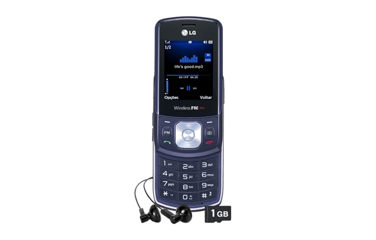 LG Telefone com rádio FM com gravador e antena interna, MP3 Player e câmera de 2 Mega Pixels, GB230 - Roxo