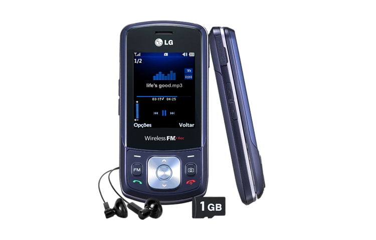 LG Telefone com rádio FM com gravador e antena interna, MP3 Player e câmera de 2 Mega Pixels, GB230 - Roxo