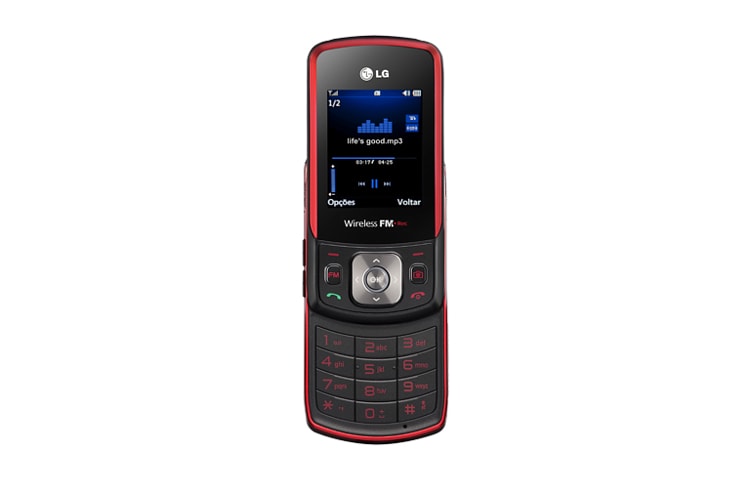 LG Telefone com rádio FM com gravador e antena interna, MP3 Player e câmera de 2 Mega Pixels, GB230