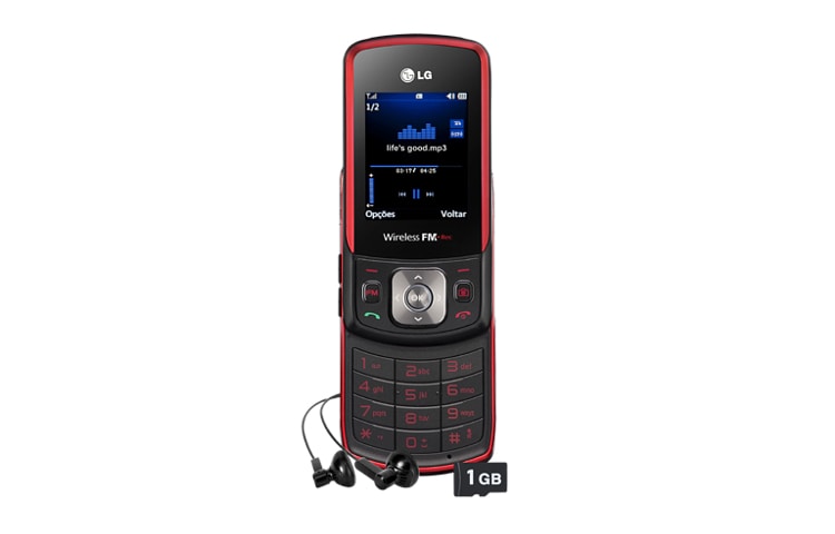 LG Telefone com rádio FM com gravador e antena interna, MP3 Player e câmera de 2 Mega Pixels, GB230