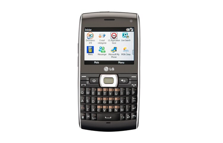 Vista frontal de Com LG Sm&#64;rt até o seu ambiente de trabalho fica móvel GW550