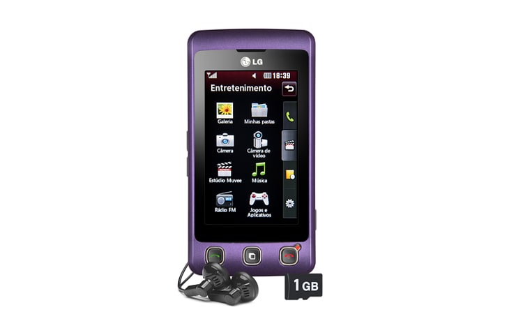 LG O aparelho dispensa comentários. A tela dispensa botões., KP570-Roxo