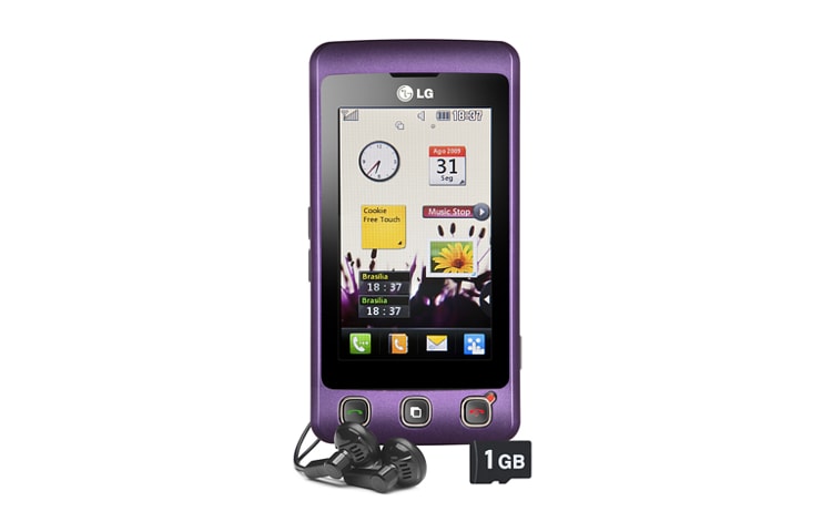 LG O aparelho dispensa comentários. A tela dispensa botões., KP570-Roxo