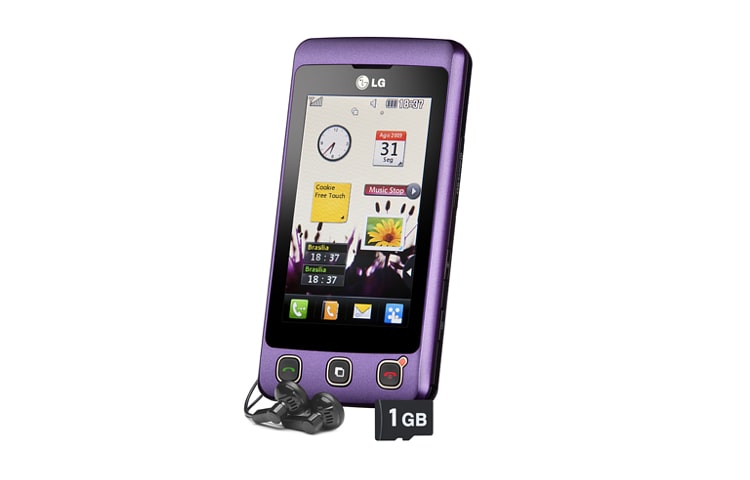 LG O aparelho dispensa comentários. A tela dispensa botões., KP570-Roxo