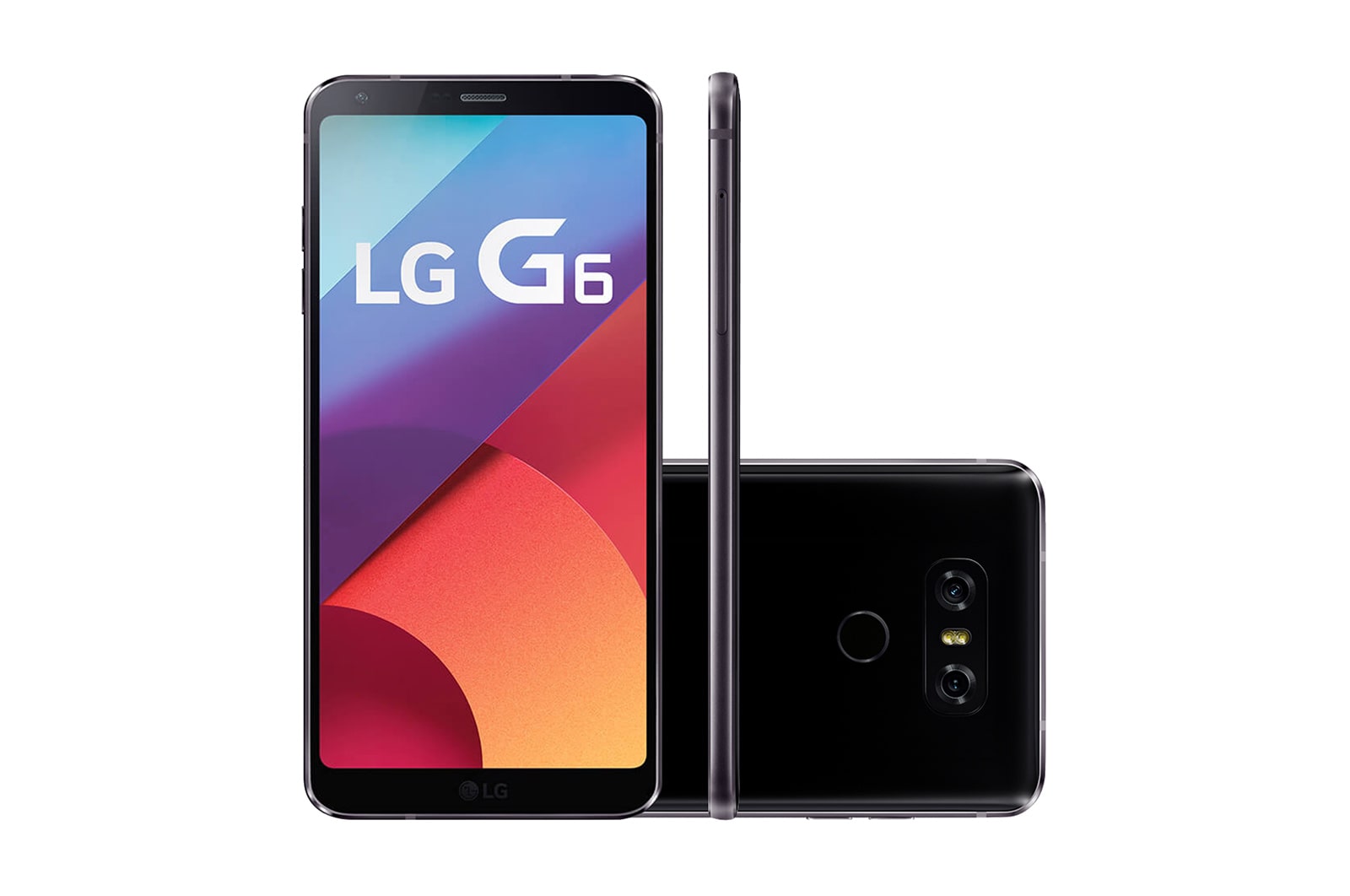 Vista frontal de LG G6 Astro Black - A Tela De Cinema Que Cabe Na Sua Mão LGH870-Astro-Black