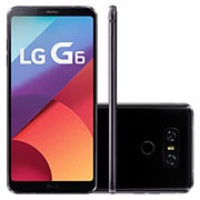 Vista frontal de LG G6 Astro Black - A Tela De Cinema Que Cabe Na Sua Mão LGH870-Astro-Black