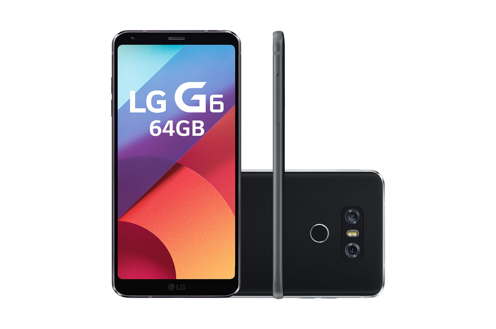 Vista frontal de LG G6 64GB Astro Black - A Tela De Cinema Que Cabe Na Sua Mão LGH870I-ASTRO-BLACK