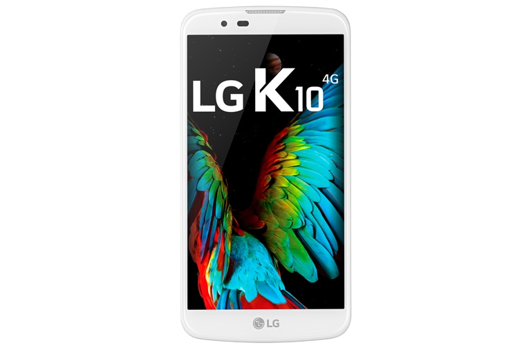 Vista frontal de LG K10 Branco K430DSF