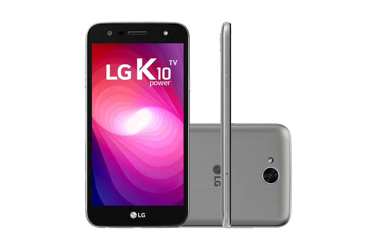 Vista frontal de LG K10 Power TV Titânio LGM320TV-TITANIO