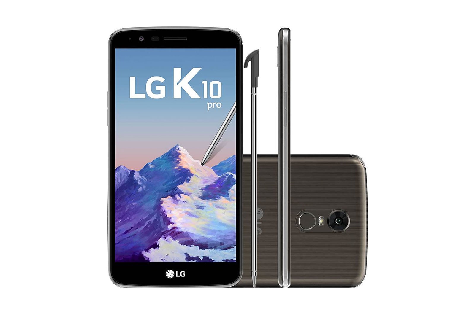 Vista frontal de LG K10 Pro Titânio LGM400DF-Titanio