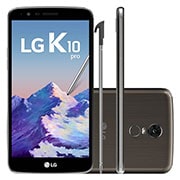 Vista frontal de LG K10 Pro Titânio LGM400DF-Titanio
