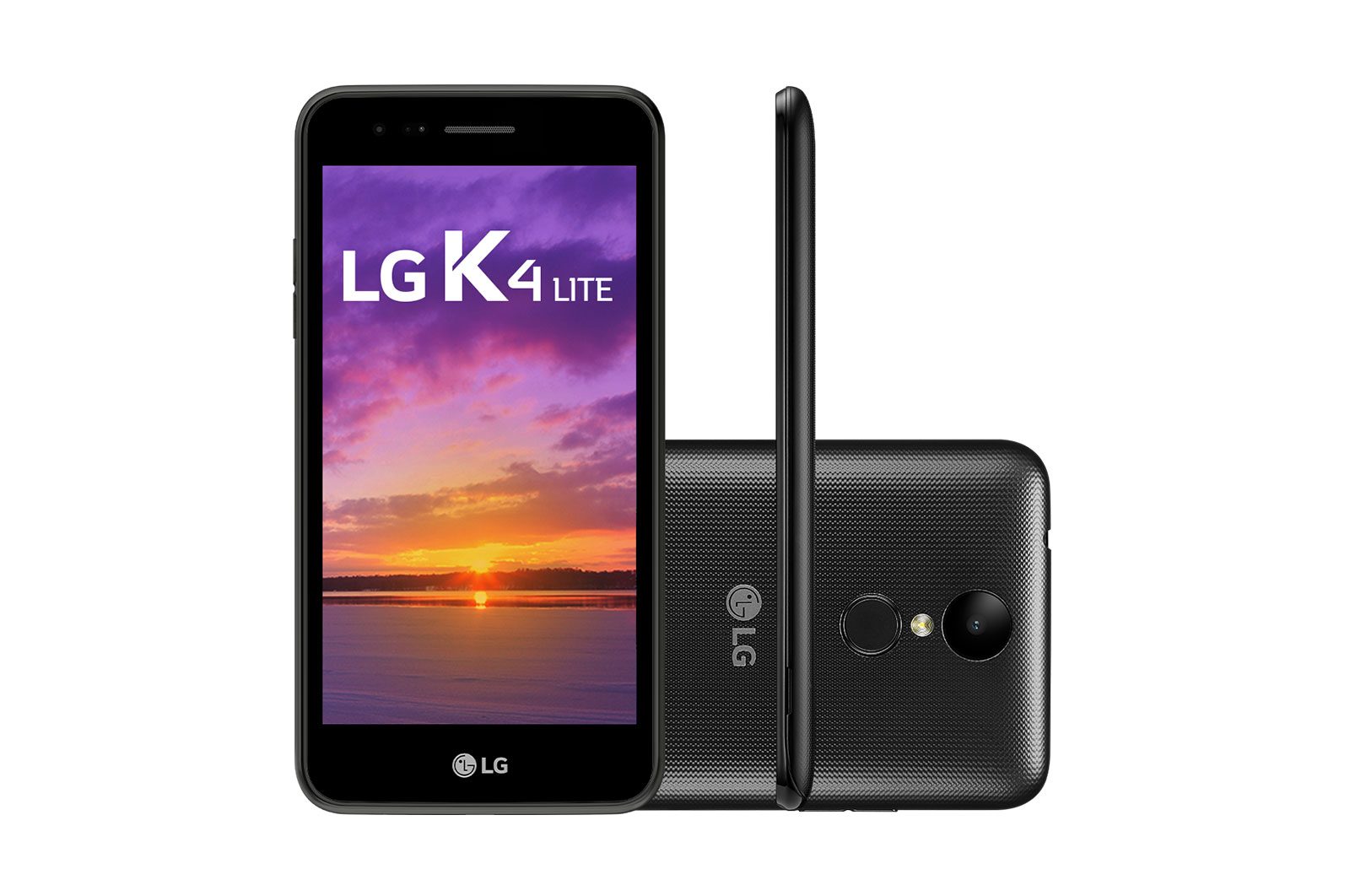 Vista frontal de Smartphone LG K4 LITE Preto LGX230DSV-PRETO