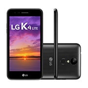 Vista frontal de Smartphone LG K4 LITE Preto LGX230DSV-PRETO