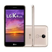 Vista frontal de Smartphone LG K4 LITE Dourado LGX230DSV-DOURADO