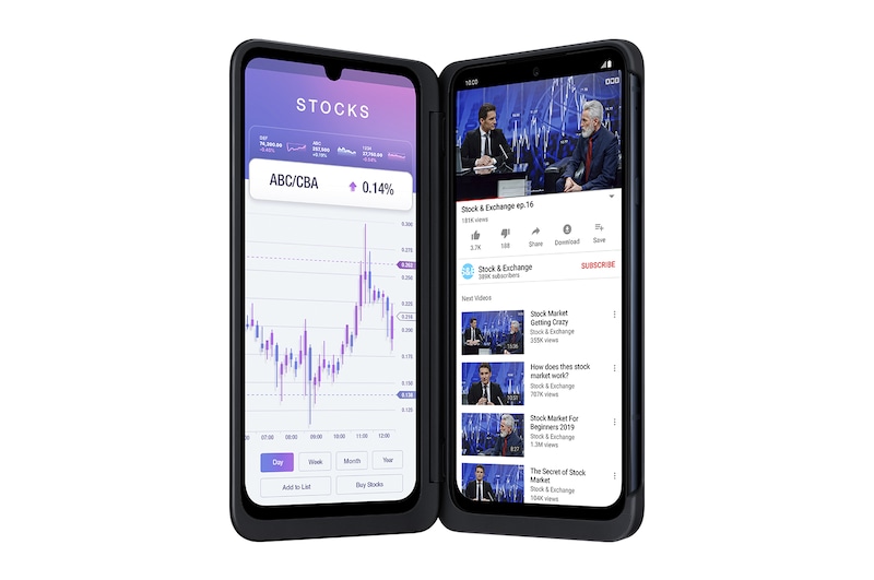 LG Smartphone LG G8X ThinQ - Duas telas OLED de 6.4", Full HD+, Frontal de 32MP e Memória de 6GB/128GB, LMG850EMW