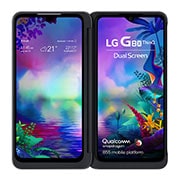 Vista frontal de Smartphone LG G8X ThinQ - Duas telas OLED de 6.4&#34;, Full HD&#43;, Frontal de 32MP e Memória de 6GB/128GB LMG850EMW