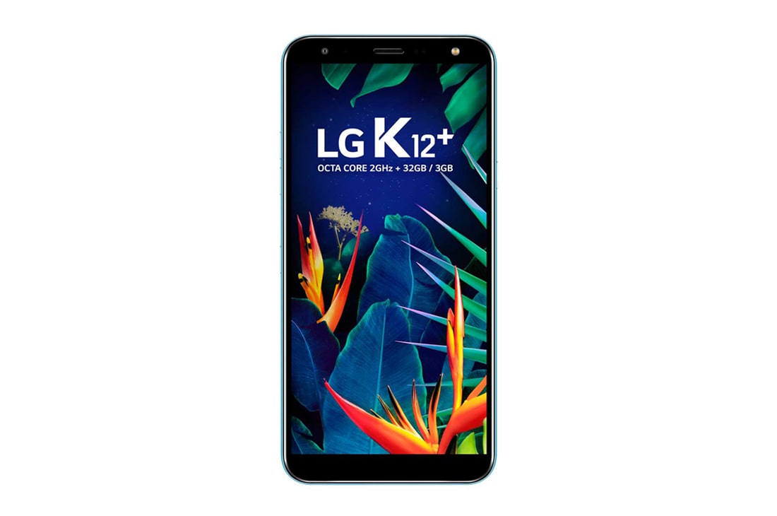LG Smartphone LG K12+ Câmera de 16MP, Inteligência Artificial, Selfie de 8MP flash e Resistencia Militar, LMX420BMW