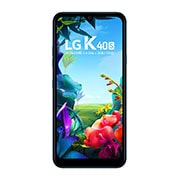 Vista frontal de Smartphone LG K40S - Câmera Dupla com Selfie de 13MP, Inteligência Artificial e Bateria de 3.500mAh LMX430BMW