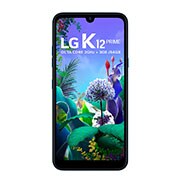 Vista frontal de Smartphone LG K12 Prime - Câmera tripla de 16MP, 5MP e 2MP, Memória de 3GB/64GB e Android 9.0 LMX525BAW