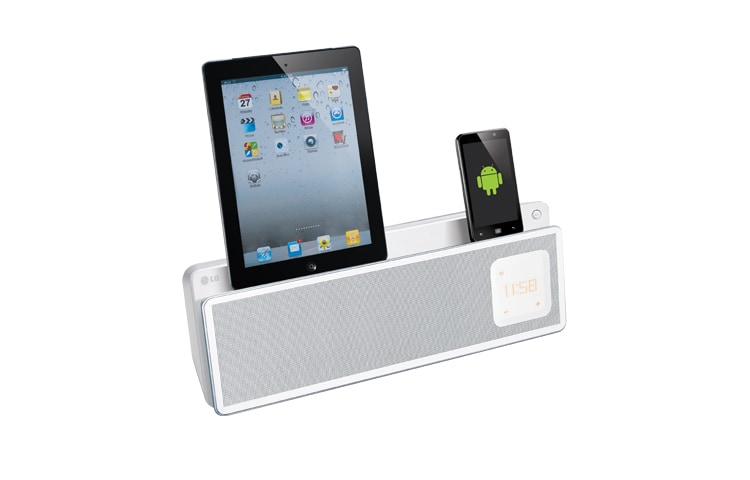 Vista frontal de Com 30W de potência e conexão Dual Dock. ND5520