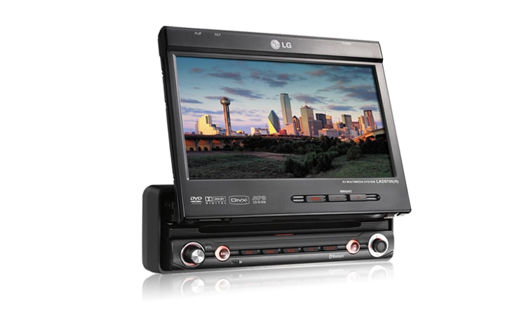 LG DVD Player com Bluetooth e tela retrátil de 7", LAD9700