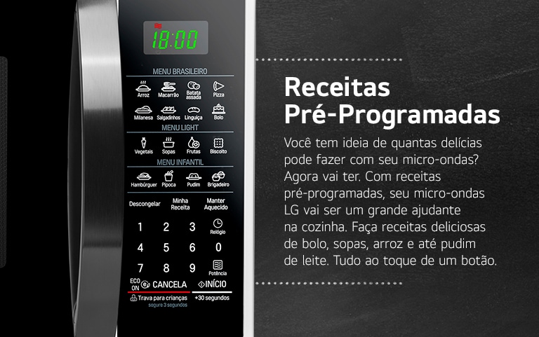 Imagem ilustrativa mostrando a tecnologia de receitas pré-programadas.