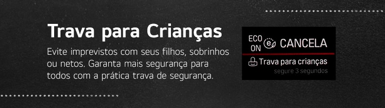 Imagem ilustrativa mostrando trava e segurança para crianças no Micro-Ondas.
