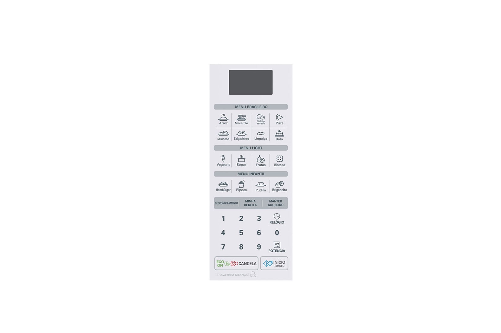 LG Forno de Micro-ondas Solo 30L com revestimento EasyClean™, tecnologia I Wave e acabamento em branco, MS3052R