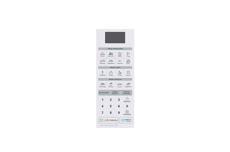LG Forno de Micro-ondas Solo 30L com revestimento EasyClean™, tecnologia I Wave e acabamento em branco, MS3052R
