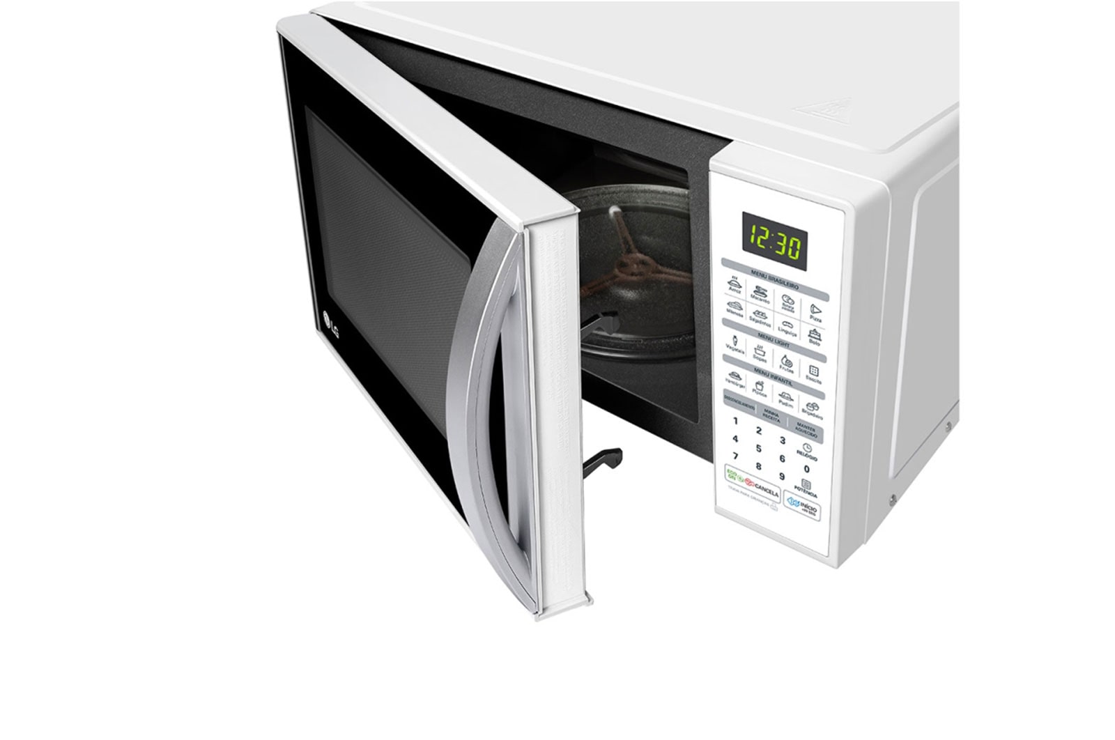 LG Forno de Micro-ondas Solo 30L com revestimento EasyClean™, tecnologia I Wave e acabamento em branco, MS3052R