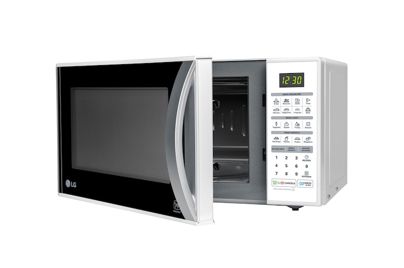 LG Forno de Micro-ondas Solo 30L com revestimento EasyClean™, tecnologia I Wave e acabamento em branco, MS3052R