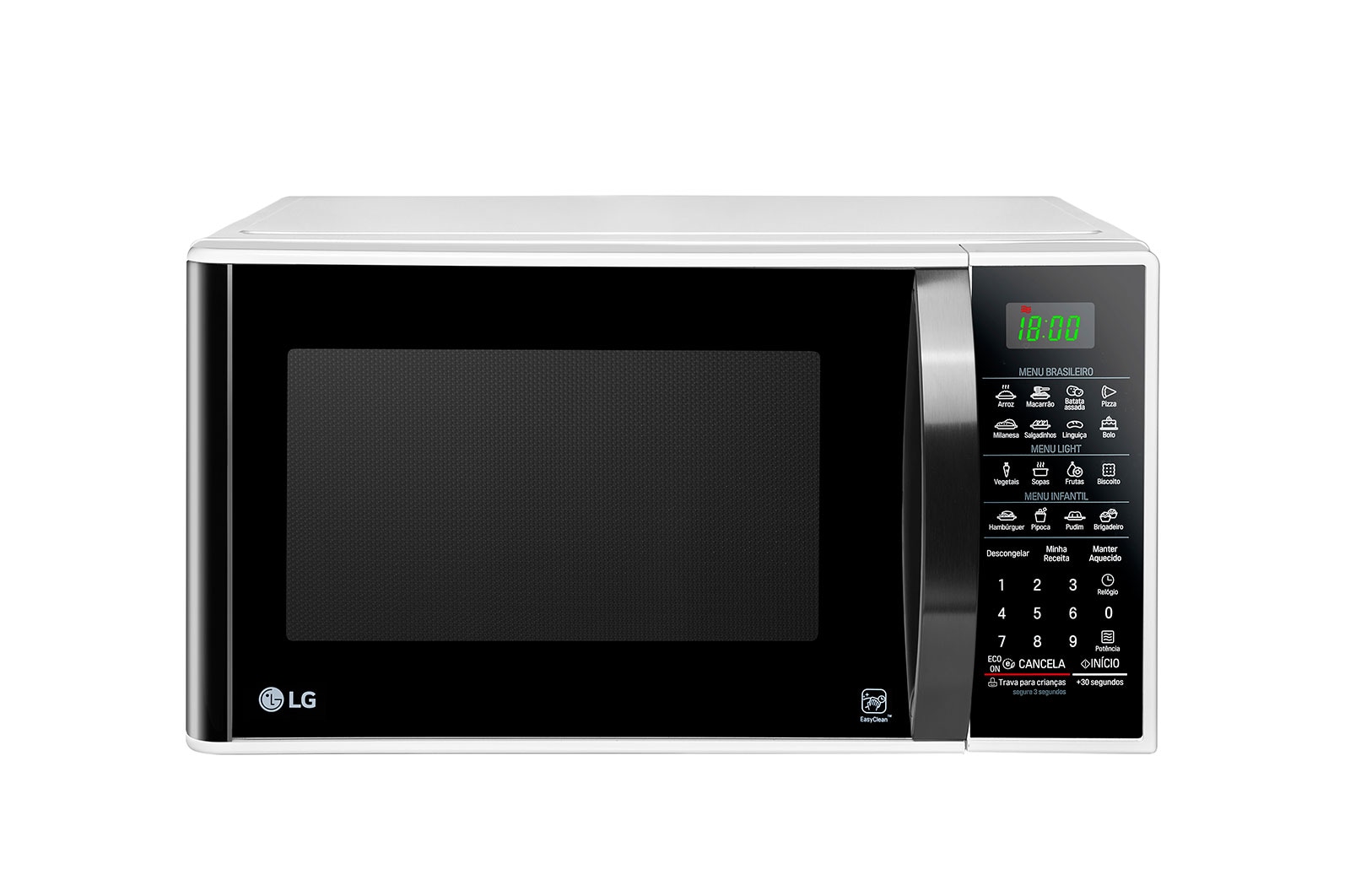 LG Forno de Micro-ondas Solo 30L 110V com revestimento EasyClean™, tecnologia I Wave e acabamento em branco , MS3091BC