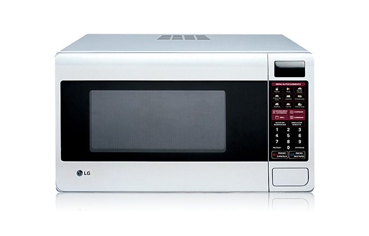 Vista frontal de 40L, 6 programas de autocozimento, 4 programas de descongelamento, Função Grill, Função Combinada, Micro-ondas inox MH4046X(A)