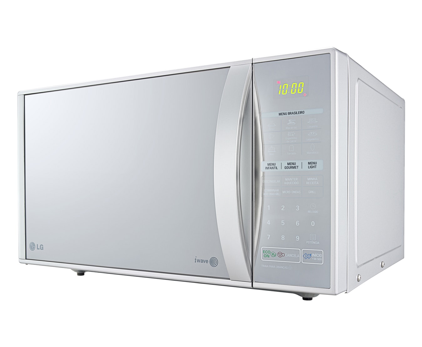 LG 30 Litros, Grill, Prata e Espelhado, Função Combinada, 20 Programas de Cozimento., MH7043R(A)