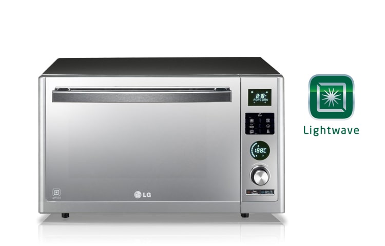 Vista frontal de Forno Multifuncional, 32L, acabamento Prata / Espelhado, aquecimento através de filamento de carvão MJ3281BP(A)