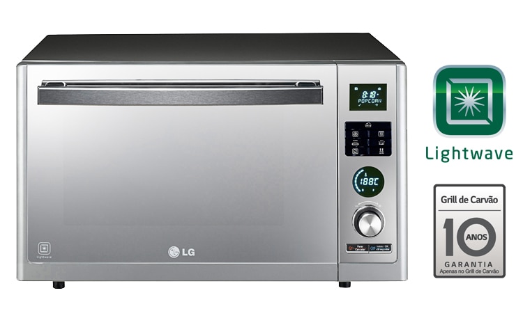 Vista frontal de Forno Multifuncional LG - 4 funções em 1 produto: Mais tempo pra você! MJ3284BP(A)