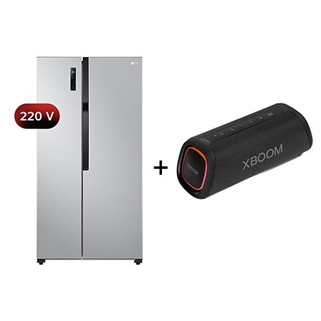 Combo Geladeira LG Side by Side 509 L - 220V + Caixa de Som XBOOM