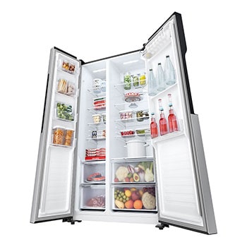 Bottom view with food