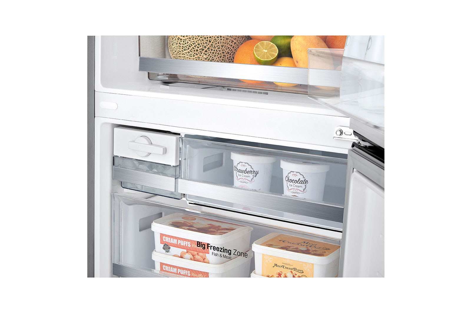 LG Geladeira Smart LG Bottom Freezer Inverter 451 litros com Nature Fresh™ e LG ThinQ®, GC-B659BSB1
