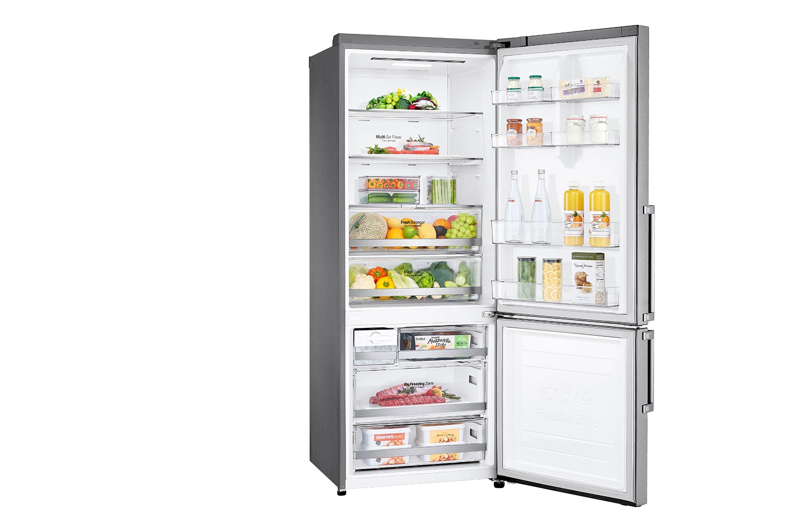 LG Geladeira Smart LG Bottom Freezer Inverter 451 litros com Nature Fresh™ e LG ThinQ®, GC-B659BSB1