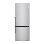 Vista frontal de Geladeira Smart LG Bottom Freezer Inverter 451 litros com Nature Fresh™ e LG ThinQ® GC-B659BSB