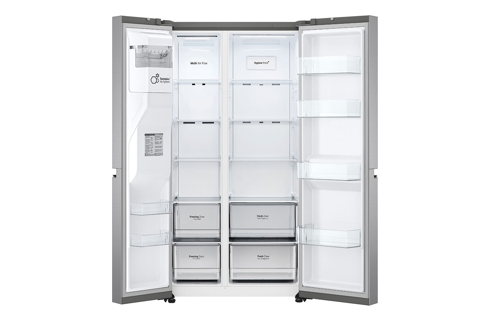 LG Geladeira Smart LG Side by Side UVnano™ 611 litros Motor Inverter Aço Escovado 127V - GC-L257SLPL, GC-L257SLPL